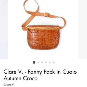 Clare V Fanny in Cuoio Croco - perfect go to bag for summer and fall.
